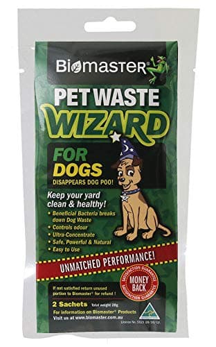 Pet Waste Wizard Digester Sachets, Beneficial Enzymes to Break Down Waste, (100% Natural Concentrate, 2 Sachets)