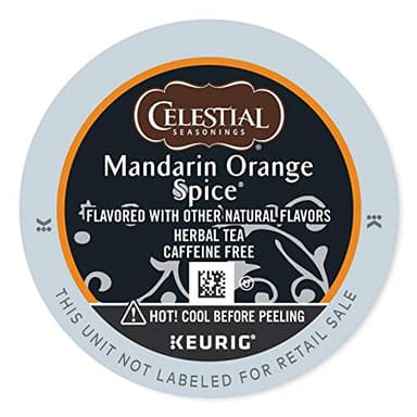 Celestial Seasonings Mandarin Orange Spice Herbal Tea, K-Cup Portion Pack for Keurig K-Cup Brewers, 24-Count