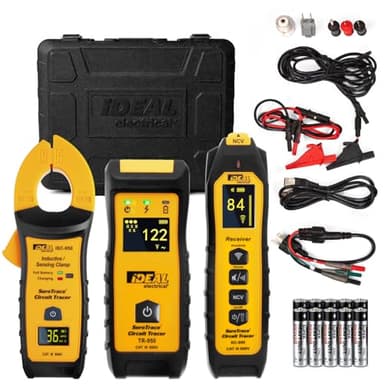 Ideal Electrical SureTrace Pro Circuit Tracer (61-950) 0-600 Volts AC/DC with Built-in Continuity Test, Amperage and Voltage Measurement, Receptacle Testing, Circuit Breaker Finder