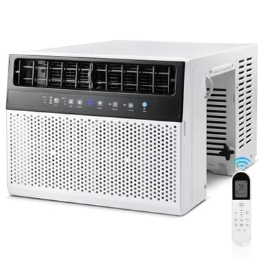 Antarctic Star 12,000 BTU U-Shaped Window Air Conditioner Cools up to 550 Sq.Ft, 6 Modes in 1, 24H Timer, Window AC Units, Easy to Install, Low Noise, Remote Control, for Bedroom, Office, Dorm, White