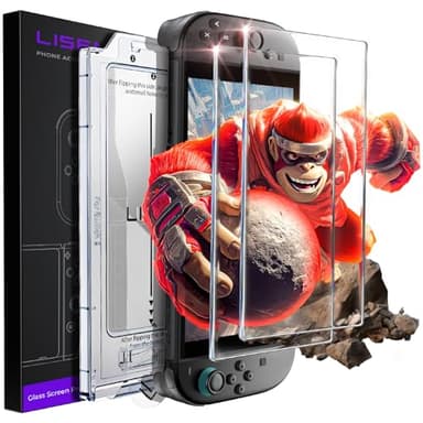 LISEN 2 Pack for Nintendo Switch 2 Screen Protector [Auto-Dust Removal] (Crystal HD & Auto Alignment Kit) Tempered Glass, Accessories, Switch2 [Longest Durable] Valentines Day Gifts for Him Her