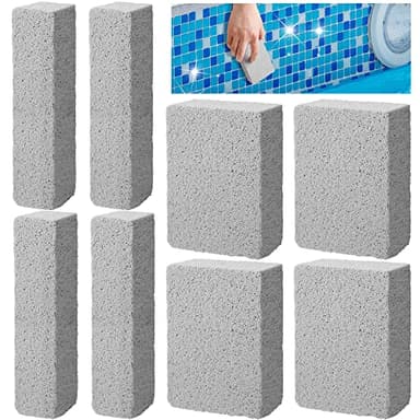 LFUTARI 8 Pcs Pools Pumice Stone - Pool Cleaning Block Swimming Pumice Pool Tile Stone for Pools & Spa Tile, Grout & Concrete Cleaning (8Pcs)