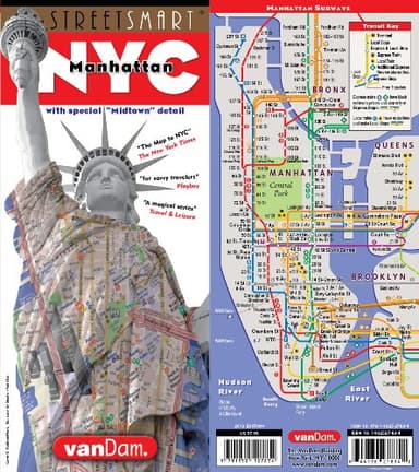 StreetSmart® NYC Map Midtown Edition by VanDam-Laminated pocket city street map of Manhattan w/ all attractions, museums, sights, hotels, Broadway ... – Folded Map, 2026 Edition